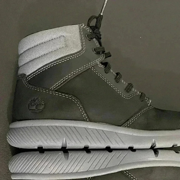 Timberland Leather Boltero Boy’s Youth Sneaker Boots Black - Picture 8 of 13